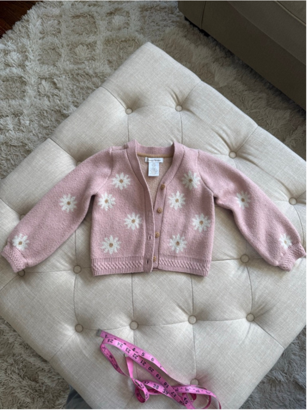 Girls Tommy Bahama Pink Daisy Cardigan Sweater 4T